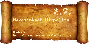 Marczinkech Hippolita névjegykártya